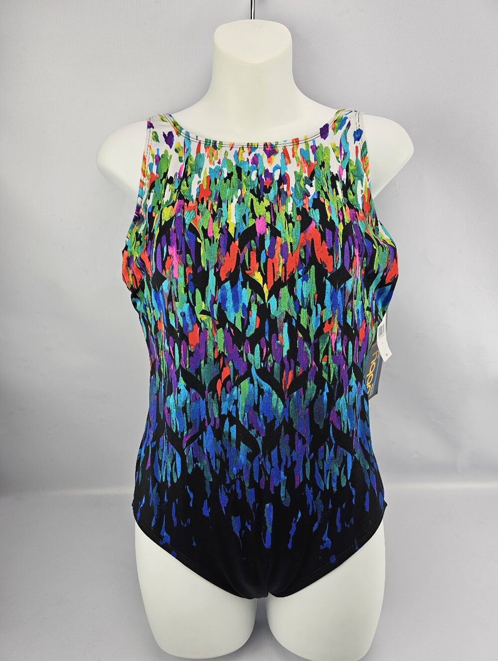 Robby Len Swim by Longitude One-piece Colorful Abstract Swimsuit
